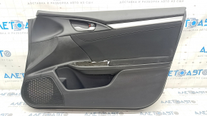 Door trim card front right Honda Civic X FC 16-21 4d cloth black with black insert, for dry cleaning