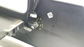 Console central armrest and cup holders Honda Civic X FC 16-21 black cloth, scratches, needs cleaning, made, broken fasteners
