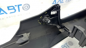 Console central armrest and cup holders Honda Civic X FC 16-21 black cloth, scratches, needs cleaning, made, broken fasteners