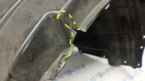Front left fender liner Honda Civic X FC 16-18 tears, cracks