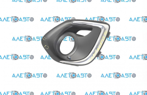 Front left fog light frame Mitsubishi Outlander Sport ASX 11-15 prerest, chrome, scratch, bump