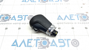 Gear knob Honda Civic X FC 16-21 black rubber, scratches, break, chrome chipped