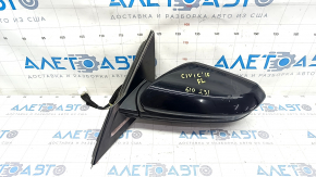 Side mirror left Honda Civic X FC 16 5 pins, heated, black