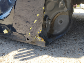 Quarter wing rear left Mazda 3 19-4d, blue, on the body, dented, bumps