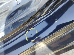Quarter wing rear left Mazda 3 19-4d, blue, on the body, dented, bumps