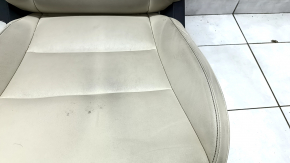Driver's seat Infiniti QX50 19- with airbag, electric, heated, beige leather, worn, scratches on the back, needs cleaning