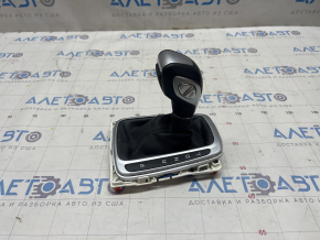 Automatic transmission knob with shifter cover Ford Fusion mk5 13-16 leather black type 2, chrome swelled