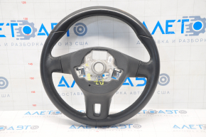 Naked steering wheel VW Passat b7 12-15 USA leather black, faded leather, pressed
