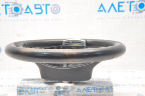Naked steering wheel VW Passat b7 12-15 USA leather black, faded leather, pressed