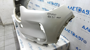 Bare front bumper Infiniti QX50 19- white QAB, broken fasteners, dented