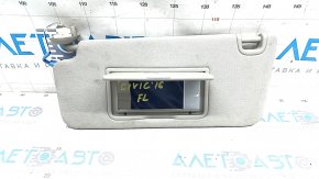 Left visor Honda Civic X FC 16-21 4d gray, without hook, with backlight, for dry cleaning