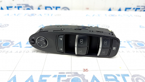 Front left window lift control Infiniti QX50 19- black with chrome, auto, with black trim, scratch