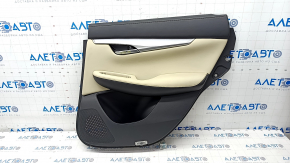 Door trim card rear right Infiniti QX50 19- beige leather, butt, dent