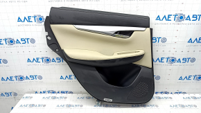 Door trim card rear left Infiniti QX50 19- beige leather, scratches