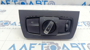Light control BMW 3 F30 12-18 black, with overlay, under fog lights, auto, cracks