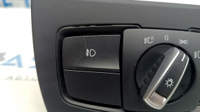 Light control BMW 3 F30 12-18 black, with overlay, under fog lights, auto, cracks