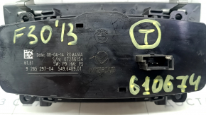 Light control BMW 3 F30 12-18 black, with overlay, under fog lights, auto, cracks
