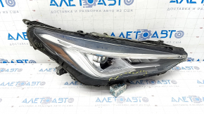 Front right headlight complete Infiniti QX50 19- LED sand, cracks, glass came apart