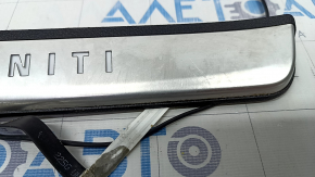 Door sill trim outer rear right Infiniti QX50 19- chrome with backlight, scratches
