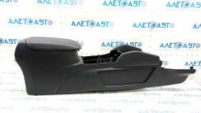 Central console armrest Ford Escape MK4 23- leather black with red stitching, scratches, cracks in fastening