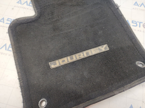 Front left mat Dodge Journey 11 - black cloth, needs cleaning, torn