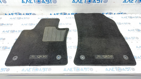 Set of floor mats for Infiniti QX50 19-pile, black, for cleaning
