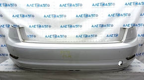 Bare rear bumper VW Jetta 19 - white, with chrome molding, scratches, abrasions, scratch on molding