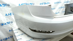 Bare rear bumper VW Jetta 19 - white, with chrome molding, scratches, abrasions, scratch on molding