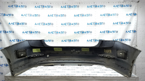 Bare rear bumper VW Jetta 19 - white, with chrome molding, scratches, abrasions, scratch on molding