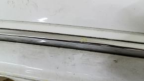 Bare rear bumper VW Jetta 19 - white, with chrome molding, scratches, abrasions, scratch on molding