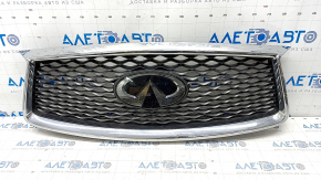 Radiator grill grill Infiniti QX50 19- complete with badge for distronic, sand, bumps, scratches, cracks in badge