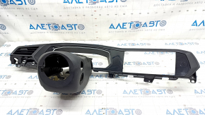 Front panel trim for instrument cluster VW Jetta 19- black gloss, with deflector, scratches