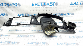 Front panel trim for instrument cluster VW Jetta 19- black gloss, with deflector, scratches