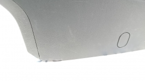 Central console armrest and cup holders VW Jetta 19 - black leather, scratches, needs cleaning, tear