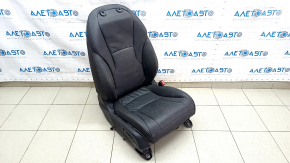 Passenger seat Honda Accord 23- without airbag, electric, heated, black leather, driftwood, non-working electrics, for spare parts, without control and headrest, for cleaning