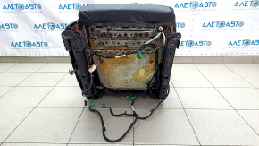 Passenger seat Honda Accord 23- without airbag, electric, heated, black leather, driftwood, non-working electrics, for spare parts, without control and headrest, for cleaning