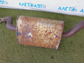 Exhaust line complete with barrel Ford Escape MK3 13 - chrome tips, with catalytic converter, rusty, dented, corrosion on catalytic converter
