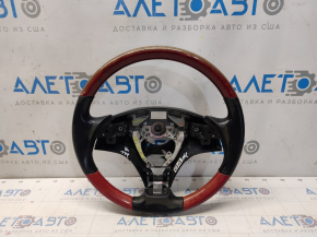 Bare steering wheel Lexus GS430 GS450h 06-07 leather black mahogany, burnt wood, for cleaning, tear