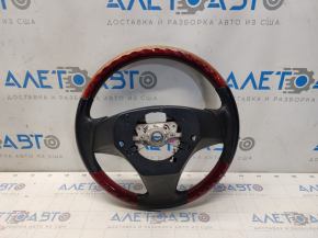 Bare steering wheel Lexus GS430 GS450h 06-07 leather black mahogany, burnt wood, for cleaning, tear