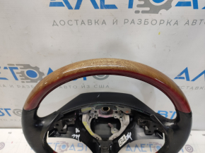 Bare steering wheel Lexus GS430 GS450h 06-07 leather black mahogany, burnt wood, for cleaning, tear