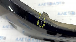 Front bumper bare Ford Escape MK3 17-19 rest, black, crack in mount, scratches, torn