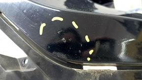 Front bumper bare Ford Escape MK3 17-19 rest, black, crack in mount, scratches, torn