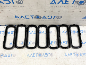 Radiator grill inserts set grill Jeep Renegade 15-18 prerest black 7pcs