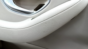 Door trim card front left Mercedes GLC 16-22 beige leather, wood insert, Burmester, lining defect, needs cleaning