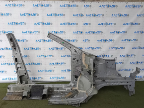 Front quarter left Nissan Rogue 14-20 silver, with central pillar
