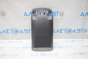 Rear center console trim Hyundai Sonata 11-15 black, without deflectors, scratches