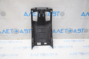 Rear center console trim Hyundai Sonata 11-15 black, without deflectors, scratches