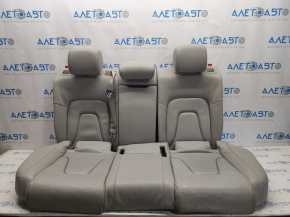 Rear row of seats 2nd row Audi A4 B8 13-16 leather gray, split back, worn