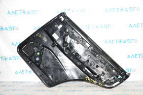 Door trim card rear left Tesla Model X 16-21 black, molding wood, scratches on molding, scuffs