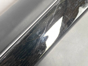 Door trim card rear left Tesla Model X 16-21 black, molding wood, scratches on molding, scuffs